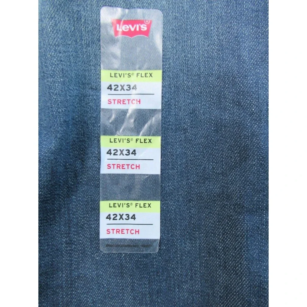 NWT Levis 541 Jeans Mens 42x34 (Fits 40 x 33) Straight Leg Flex Stretch Blue